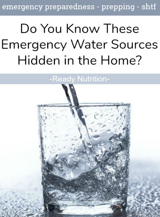 When water is unavailable, we must tap into other sources for emergency use. According to FEMA, there are sources in the home that you can access for emergency water. 
