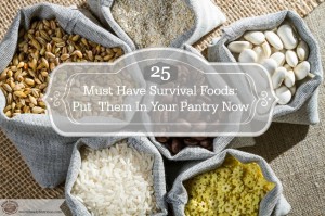 I based an entire cookbook around these 25 popular pantry items because they are low cost, versatile, have long shelf lives and do not require refrigeration. Stock up on these today before the next emergency hits. #ReadyNutrition #ThePreppersCookbook #PrepperPantry #FoodPantry
