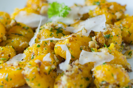Pumpkin Gnocchi with Sage Infused Browned Butter Sauce