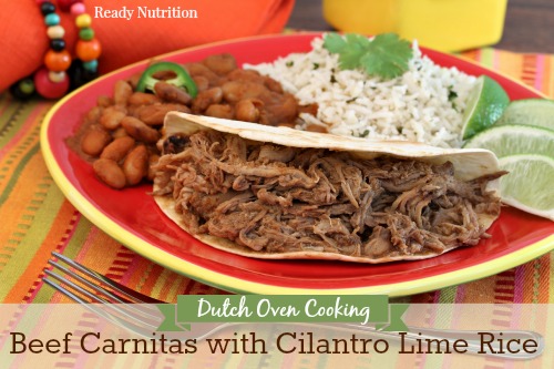 Dutch Oven Cooking: Beef Carnitas and Cilantro Lime Rice