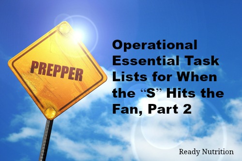 Operational Essential Task Lists for When the “S” Hits the Fan