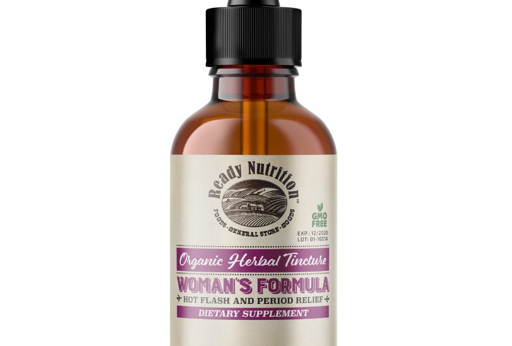 Ready Nutrition™ Woman’s Formula Organic Herbal Tincture for Female Hormone Balance, Hot Flashes & Period Relief (60 mL)