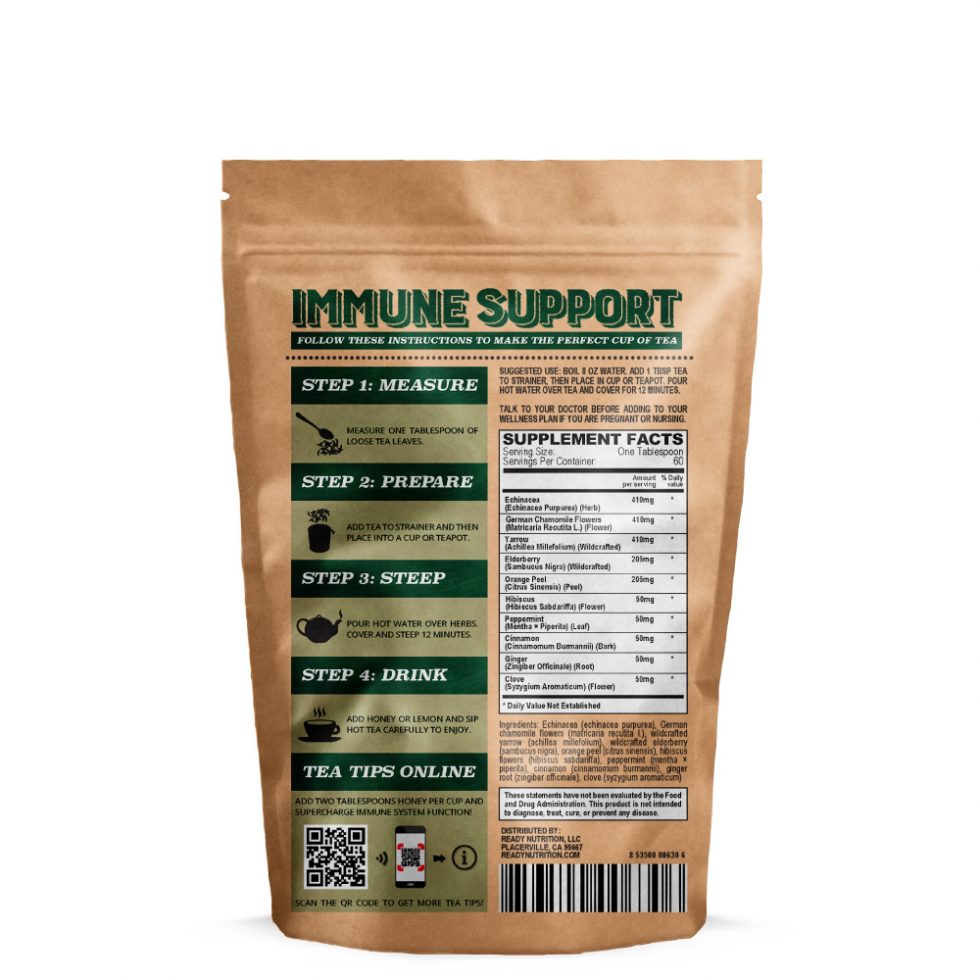 Immunity Support Tea Ready Nutrition™ Immune Support Loose Tea Blend for Cold and Flu Season ...