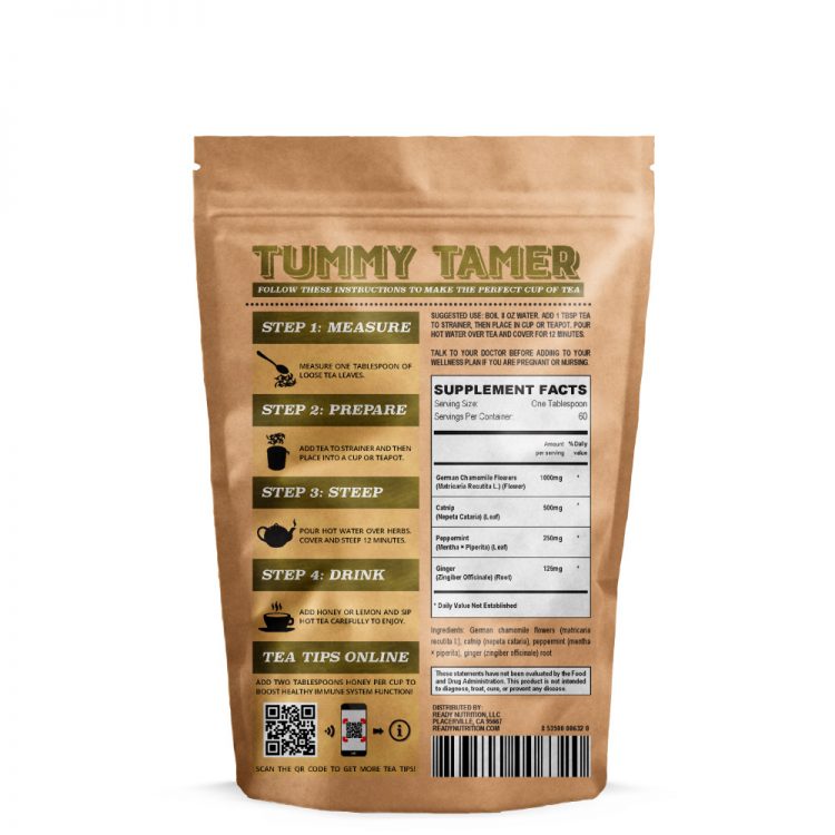Ready Nutrition™ Tummy Tamer Loose Tea Blend for Nausea and Upset Stomach