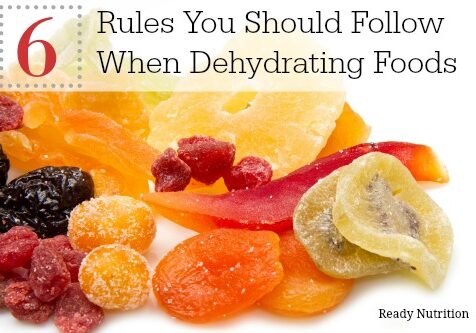 6 rules of dehydrating