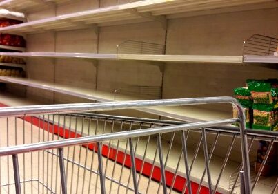 Over the weekend, panic shopping ensued at megastores across the country. Lines were coiled around the parking lots with no end in sight. Customers stocked up on toilet paper, paper goods, bottled water, soups, and other food-related items. Items quickly sold out and many patrons left empty-handed.