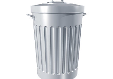 Illustration of a traditional trashcan