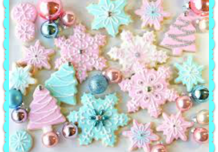 pastel Christmas cookies