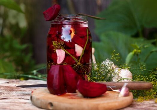 The first vegetable of the harvest season to get canned is the dark red beets. While many people turn their noses at these vegetables (including me), they are becoming quite an en vogue trend in the food world.