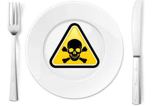 poison residue on dishes