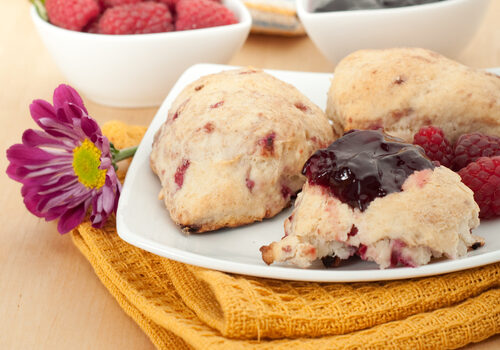 gluten free raspberry scones