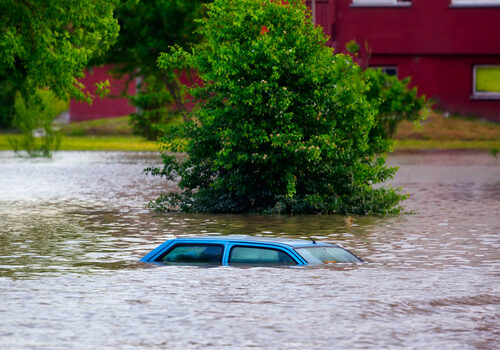 submerged car