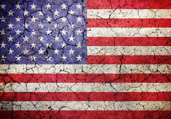 tattered american flag